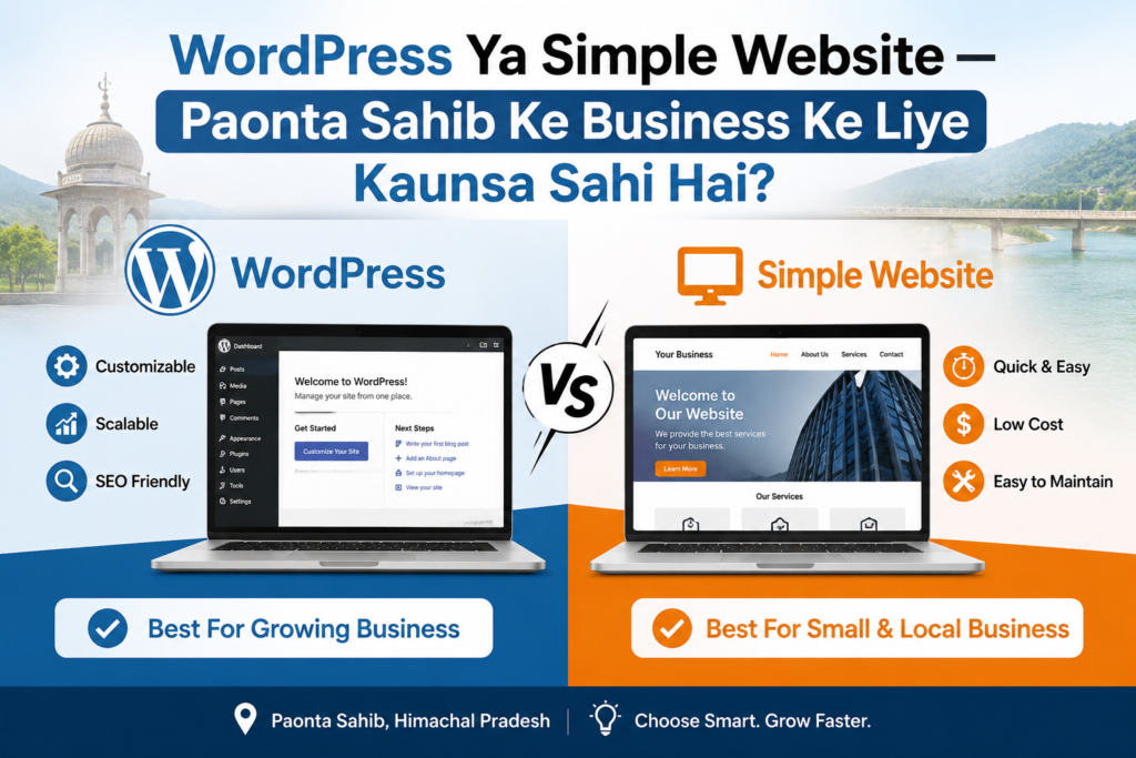 WordPress website Paonta Sahib